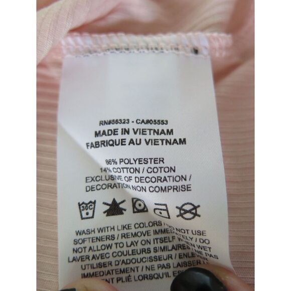 Nike Yoga DD5545 864 Women's Sz M Pale Coral Dri-FIT Ribbed Tank Top - Picture 8 of 8